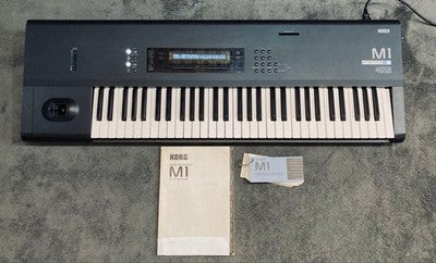 KORG M1 SYNTHESIZER SERVICED W/ NEW LEDS, BATTERY, MANUAL & CASE FROM JAPAN