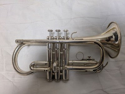 YAMAHA YCR-2610S EB CORNET SILVER PLATED WITH MOUTHPIECE FROM JAPAN