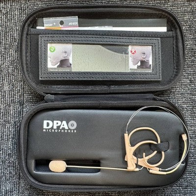DPA FID88F00-M2 HEADSET CONDENSER MICROPHONE DUAL-EAR BROWN AS IS