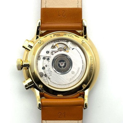 JUNGHANS MEISTER TELEMETRE CHRONOGRAPH AUTO SKELETON BACK 027/5382 MEN WATCH BOX