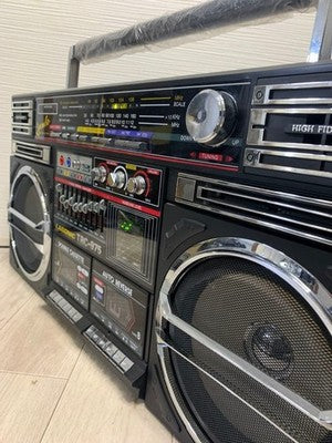 LASONIC TRC-975 VINTAGE BOOMBOX RADIO CASSETTE PLAYER W/ ORIGINAL BOX WORKING