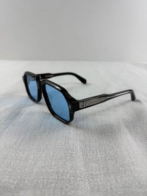 JACQUES MARIE MAGE CHALLENGER JMMCG6D BLACK FRAME BLUE LENSES 155-171 FROM JAPAN