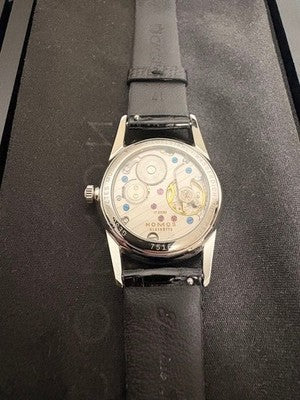 NOMOS GLASHÜTTE ORION 33 MANUAL WIND 33MM EXHIBITION BACK EXCELLENT W/ BOX
