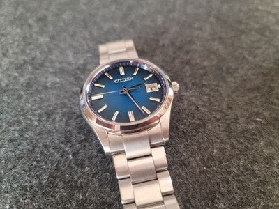 CITIZEN THE CITIZEN AQ4000-51L ECO DRIVE BLUE DIAL HIGH ACCURACY WATCH 40MM