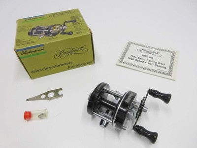 SHAKESPEARE PRESIDENT II 1980HB BAITCASTING REEL FISHING BLACK NEAR MINT