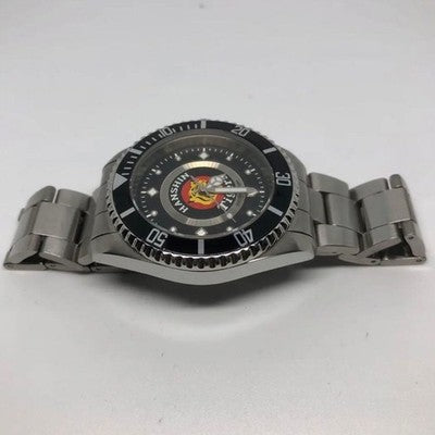HANSHIN TIGERS FC WATCH BLACK & WHITE QUARTZ BATTERY-POWERED USED FROM JAPAN