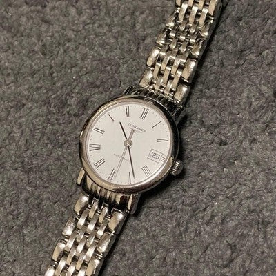 LONGINES ELEGANT L4.309.4.12.6 WHITE DIAL SS AUTOMATIC WATCH WITH LINKS