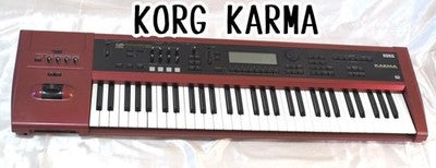 KORG KARMA MUSIC WORKSTATION SYNTHESIZER WITH HARD CASE FOR PARTS OR REPAIR