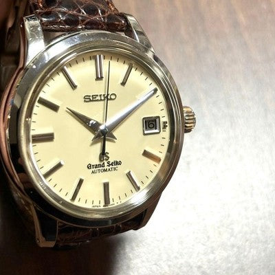SEIKO SBGR061 GRAND SEIKO MEN'S WRISTWATCH DIAL BEIGE ROUND FACE JAPAN MADE