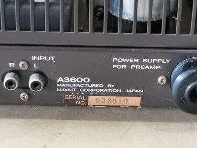 LUXMAN LUXKIT A3600 VACUUM TUBE AMPLIFIER FOR PARTS OR NOT WORKING