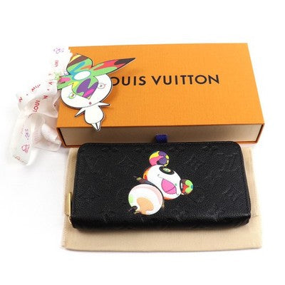 LOUIS VUITTON MURAKAMI PANDA ZIPPY WALLET BLACK EMPREINTE MULTICOLOR M14160