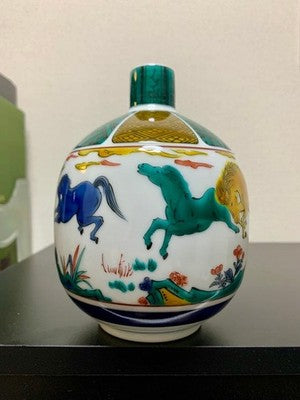 SUNTORY WHISKY HIBIKI 21 YEAR OLD KUTANI WARE EMPTY BOTTLE OLD STYLE HORSE