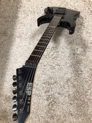 ESP M-II DELUXE ELECTRIC GUITAR BLACK CUSTOM WIRING MODDED PICKUPS JAPAN MODEL