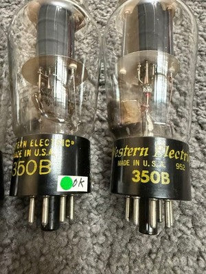 WESTERN ELECTRIC 350B VACUUM TUBES (SET OF 3) - TESTED & WORKING
