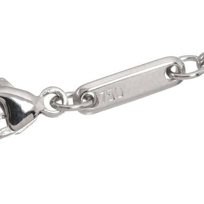 CHOPARD HAPPY DIAMONDS CROSS NECKLACE 18K WHITE PINK GOLD SAPPHIRE DIAMOND 42CM