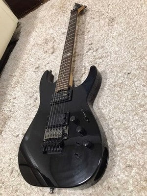 ESP M-II DELUXE ELECTRIC GUITAR BLACK CUSTOM WIRING MODDED PICKUPS JAPAN MODEL
