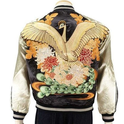 HANA TABI GAKUDAN X TEZUKA OSAMU PHOENIX EMBROIDERED SUKAJAN JACKET XL UNUSED