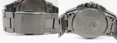 CITIZEN ATTESA DIRECT FLIGHT BY0094-87E MEN'S TITANIUM ECO-DRIVE DLC BLACK WATCH