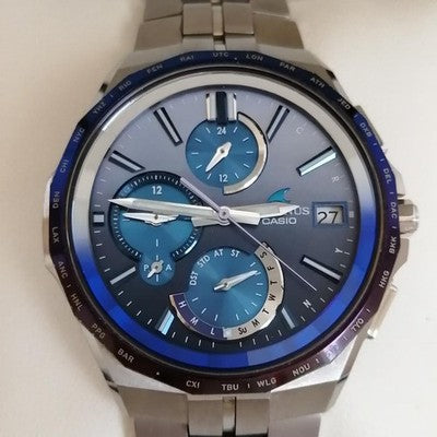 CASIO OCEANUS MANTA OCW-S5000AP-2AJF JAPAN INDIGO LIMITED EDITION TITANIUM WATCH