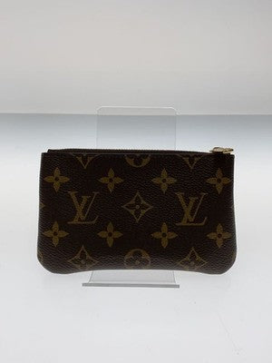 LOUIS VUITTON POCHETTE CLÉ M13559 CARD KEY CASE BROWN MONOGRAM LEATHER