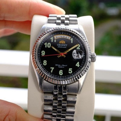 ORIENT PRESIDENT DAY DATE AUTOMATIC WATCH RARE OVERHAULED VINTAGE MODEL