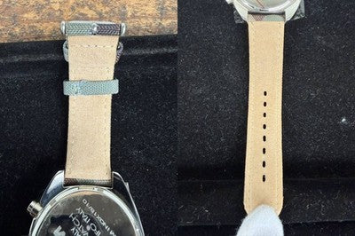 U-BOAT FLIGHTDECK B40-08 CHRONOGRAPH WATCH 41MM CREAM DIAL CAMO STRAP BOX