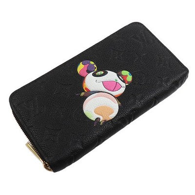 LOUIS VUITTON MURAKAMI PANDA ZIPPY WALLET BLACK EMPREINTE MULTICOLOR M14160