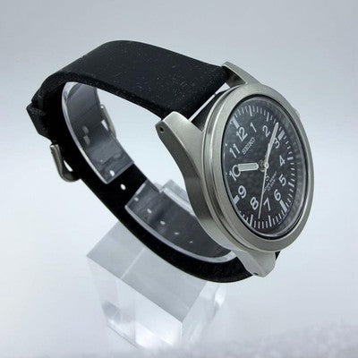 SEIKO NANO UNIVERSE SUS REISSUE SCXP155 BLACK MILITARY QUARTZ LIMITED WATCH