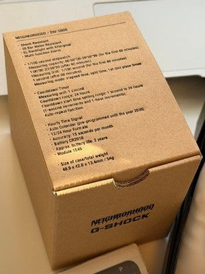 CASIO G SHOCK DW5600 NEIGHBORHOOD LIMITED COLLAB BLACK WATCH RARE VTG BOXED