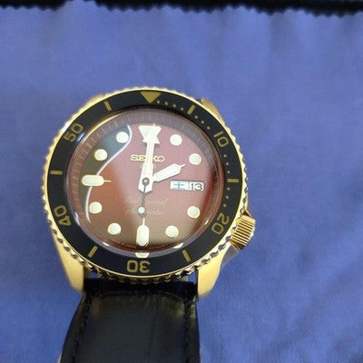 SEIKO SBSA160 LIMITED EDITION RED DIAL GOLD AUTOMATIC 4R36 JAPAN RARE WATCH
