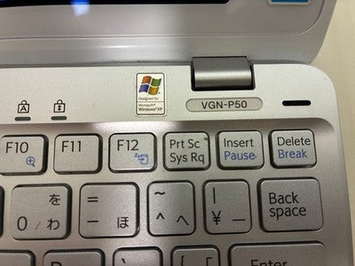 SONY VAIO TYPE P VGN-P50 WHITE WINDOWS XP NOTEBOOK PC WITH AC ADAPTER JAPAN