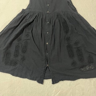 TAO COMME DES GARCONS AD2023 CUT-OUT EMBROIDERY SLEEVELESS DRESS M BLACK TM-B007