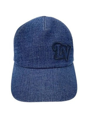 LOUIS VUITTON LV LOGO EMBROIDERED BASEBALL CAP INDIGO BLUE M7009 FREE SIZE