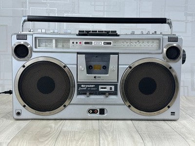 SHARP GF-305ST VINTAGE BOOMBOX RADIO CASSETTE PLAYER 2-WAY 4 SPEAKER WORKING