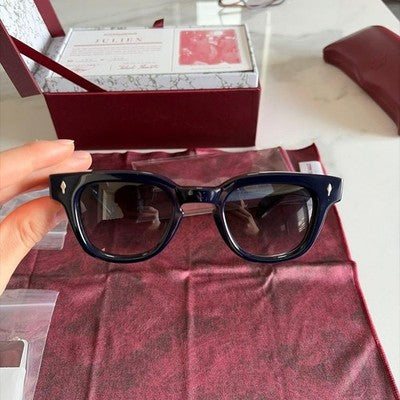 JACQUES MARIE MAGE JULIEN REGAL DARK NAVY SUNGLASSES W/ CASE, CLOTH