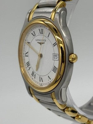 LONGINES DOLCEVITA L5.659.3 33MM TWO TONE SS GP WHITE DIAL QUARTZ WATCH BOX