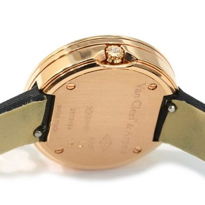 VAN CLEEF & ARPELS CHARM CLOVER MINI WATCH VCARO29800 QUARTZ K18 PINK GOLD