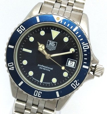 TAG HEUER 1000 PROFESSIONAL 980.613B BLUE DIAL QUARTZ MEN'S WATCH SS 36MM