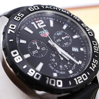 TAG HEUER FORMULA 1 CHRONOGRAPH CAZ1010 QUARTZ MEN'S WATCH - SILVER/BLACK