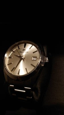 GRAND SEIKO SBGV221 CHAMPAGNE GOLD MEN'S WRISTWATCH ROUND FACE JAPAN MADE SS