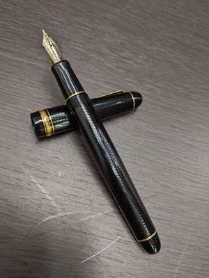 PILOT FOUNTAIN PEN NIB SIZE M 14K BLACK GOLD RESIN USED AUTHENTIC PRODUCT