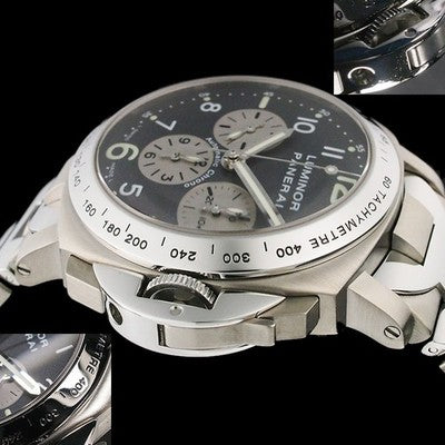 PANERAI LUMINOR CHRONOGRAPH PAM00122 E SERIES AUTOMATIC TITANIUM 40MM MENS WATCH