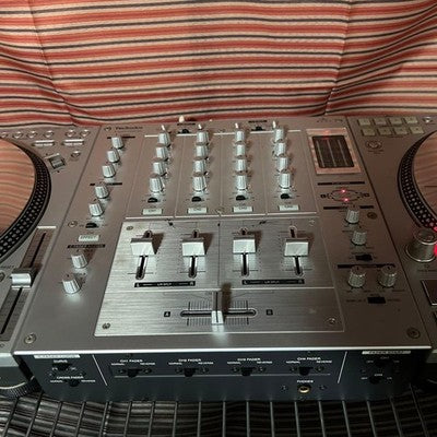 TECHNICS CDJ SL-DZ1200 SH-MZ1200 DJ TURNTABLE & MIXER SET SILVER