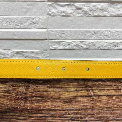 HERMES MINI CONSTANCE H-BUCKLE LEATHER BELT YELLOW GREEN 62-67CM WAIST