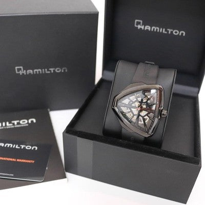 HAMILTON VENTURA SKELETON AUTO LIMITED EDITION 999 PCS H24595331 BLACK WATCH