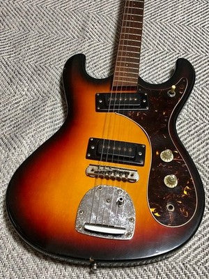 GUYATONE LG-127T MOSRITE STYLE ELECTRIC GUITAR MADE IN JAPAN RED VINTAGE USED
