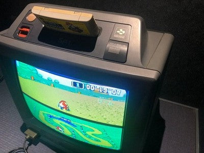 SHARP SF-1 CONSOLE SYSTEM NINTENDO SUPER FAMICOM COLOR TV 14G-SF1 TESTED 100V