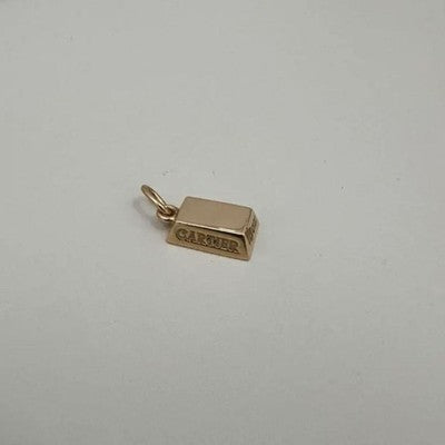 CARTIER 18K YELLOW GOLD 750 INGOT PENDANT TOP CHARM ONLY NO CHAIN AUTHENTIC 4.2G