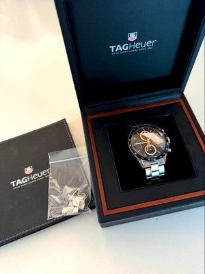 TAG HEUER CARRERA CV2010.BA0794 AUTOMATIC CHRONOGRAPH WATCH TACHYMETER BLACK BOX
