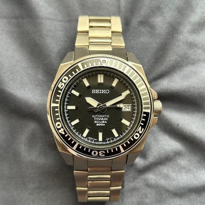SEIKO DIVER SBDA001 BLACK SAMURAI TITANIUM 200M AUTOMATIC WATCH 7S25 JAPAN